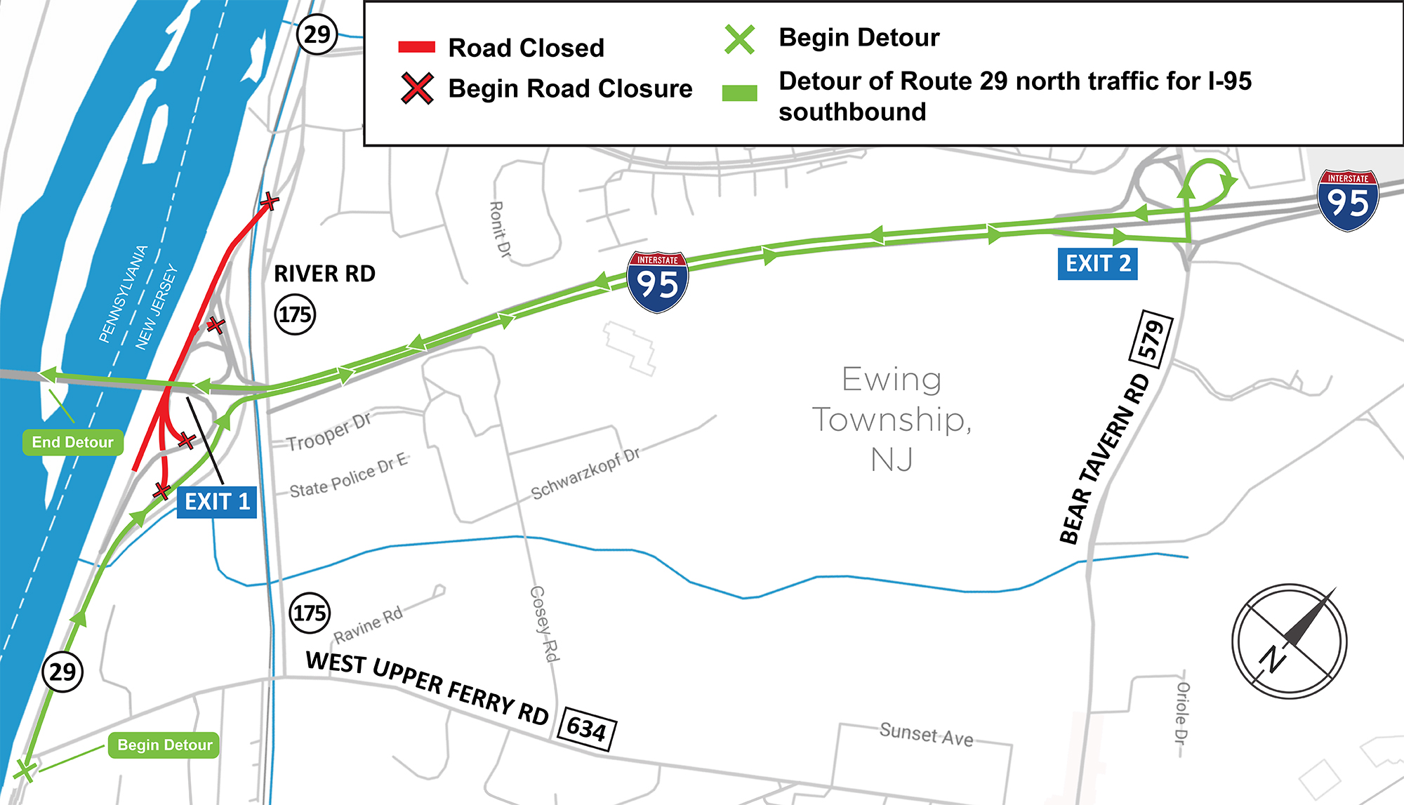 Overnight Closures and Detours to Start Monday Night at I-95/Route 29 ...